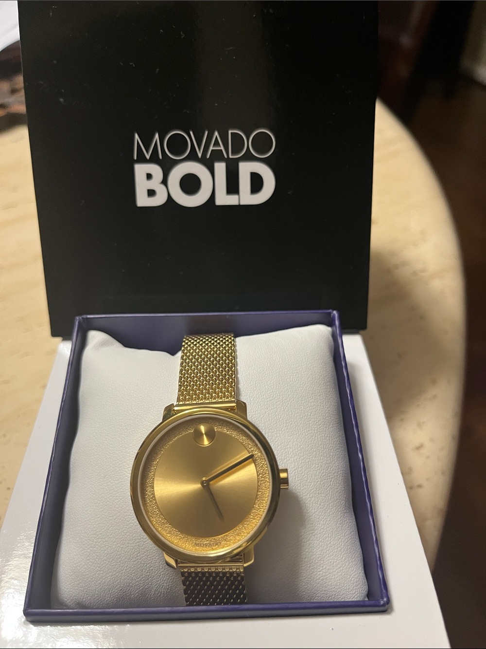 Movado 34 mm Bold Gold-tone Metallic Dial Ladies Watch